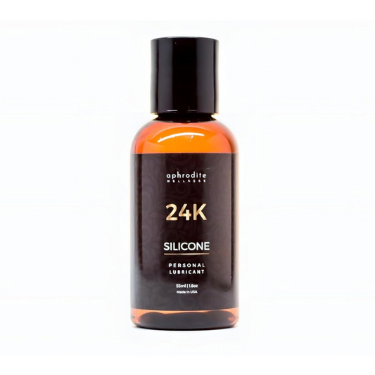 Aphrodite Wellness 24K Silicone-Based Personal Lubricant | Flavourless, Odourless, Hypoallergenic, Non-Sticky, Ultra Smooth, Waterproof Lube – Made for Sensitive Skin – 55ml