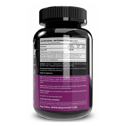 HealthyHey Sports ATP Booster - 400mg per serving - 30 Vegetable capsules
