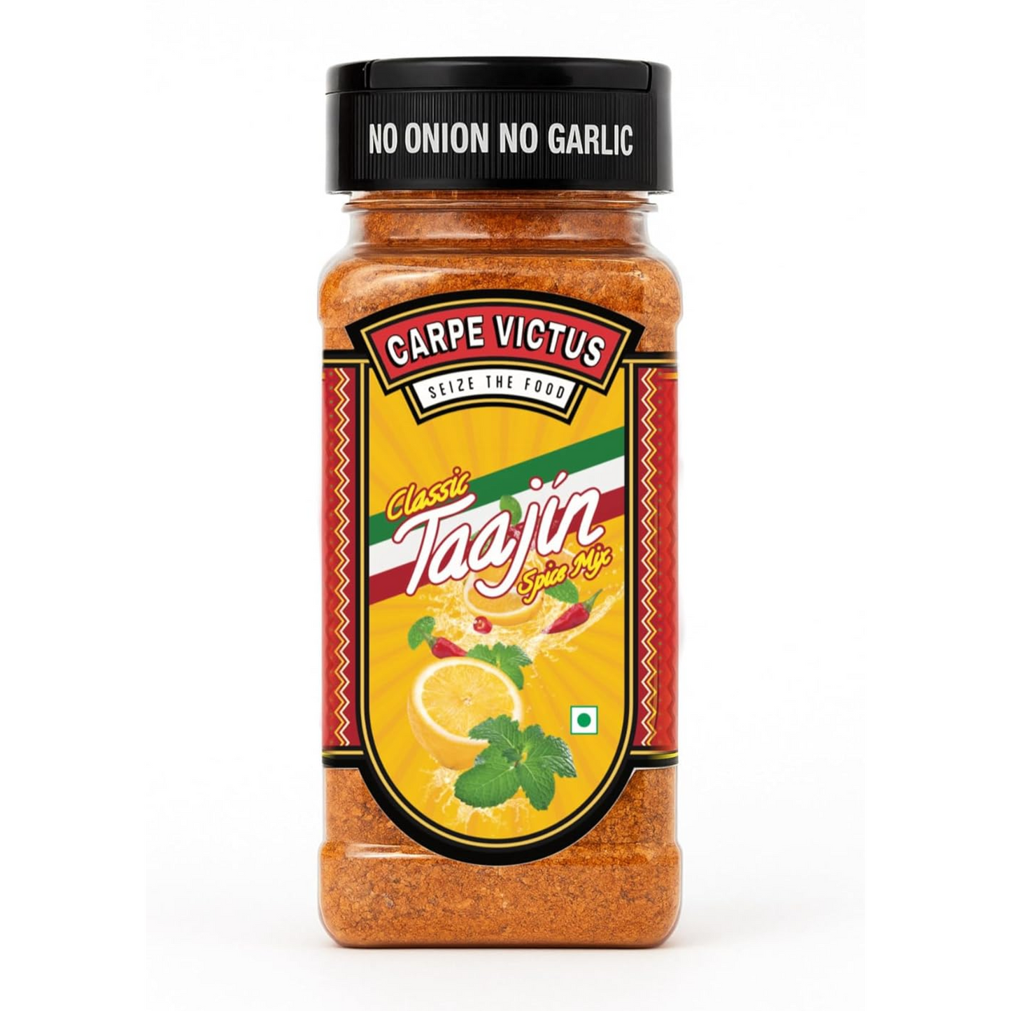 Carpe Victus Tajin Spice Seasoning -100gms | Chilly & Lemon Spice Blend | Taajin Spice Mix for Juices, Fruits, Cocktails, Salads, Snacks, Chilli Lime Masala for Drinks, Mexican Masalas