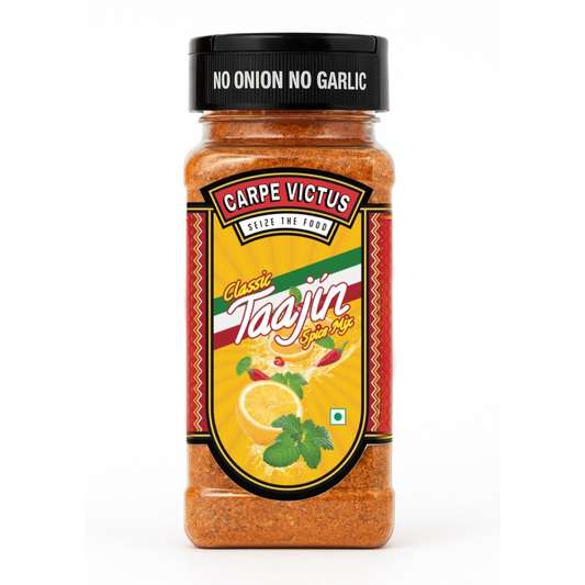 Carpe Victus Tajin Spice Seasoning -100gms | Chilly & Lemon Spice Blend | Taajin Spice Mix for Juices, Fruits, Cocktails, Salads, Snacks, Chilli Lime Masala for Drinks, Mexican Masalas