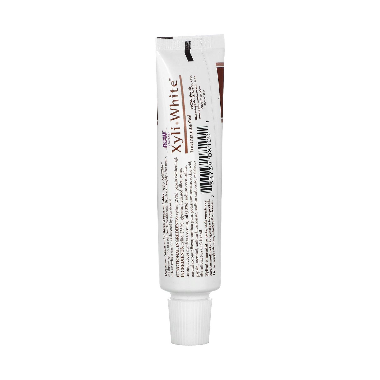 XyliWhite Coconut Oil Toothpaste Gel Now Foods 1 oz Gel