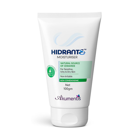 Hidrante Moisturiser Cream (100gm) | Natural Source of Ceramide for Sensitive, Itchy & Dry Skin | Non-Irritable, Non-Comedogenic Face & Body Hydrating Cream