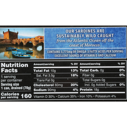 Crown Prince Sardines in Water, 4.25-Ounce Cans