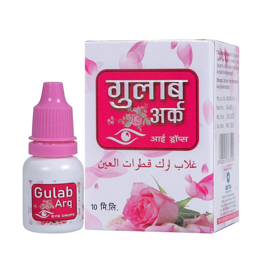 Gulab Ark Eye Drops | 100% Natural | Cools and Moisturizes Eyes | Pack of 1-10 ml