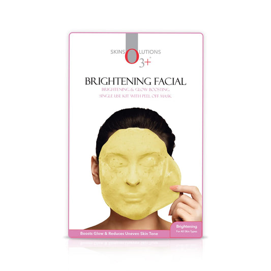 O3+ Brightening Facial Kit with Peel Off Power Mask 45gm | Boosts Glow and Reduces Uneven Skin Tone - For All Skin Types
