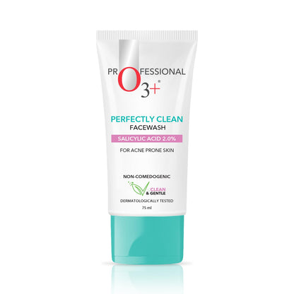 O3+ Perfectly Clean Face Wash With Salicylic Acid 2% For Acne Prone Skin | 75ml