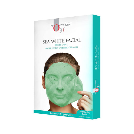 Zephivo O3+ Sea White Brightening Facial Kit With Peel Off Mask Suitable For Normal To Oily Types (45g, Single Use Facial Kit)