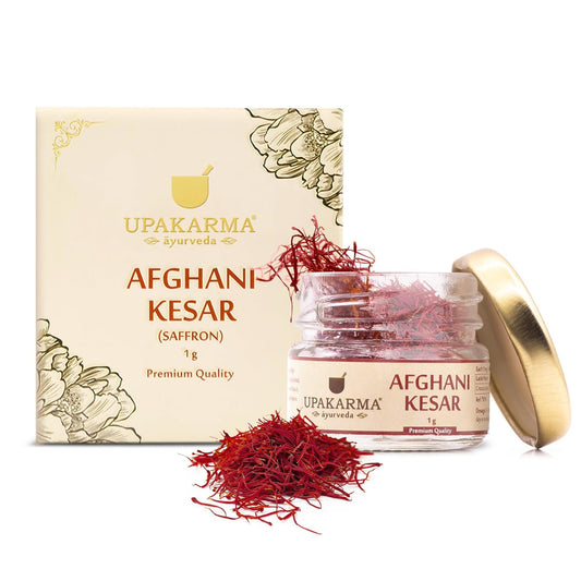 UPAKARMA Afghani Kesar Saffron Original 1gram - Premium A+++ Grade in Gift Box, 100% Pure, Handpicked for Flavor & Aroma, Ideal for Cooking & Sweets - Pack of 1
