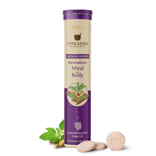 UPAKARMA Ashwagandha Effervescent Tablets | Mood Lifter, Immunity Booster | R&D Backed and Lab Tested - Pack of 1