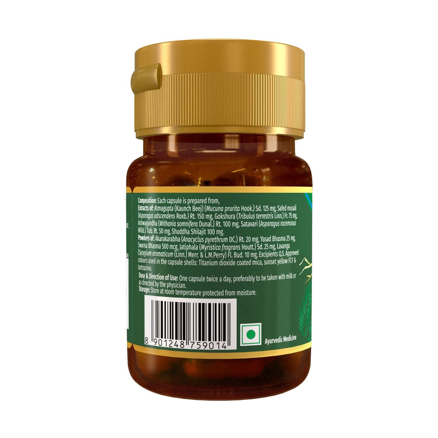 Zandu Shilajit Gold Plus| Scientifically tested advanced formula| Made using 100% Pure Himalayan Shilajit, Gold & 9 Ayurvedic herbs |Enhances strength, stamina, vigour, vitality and power | 20 Caps