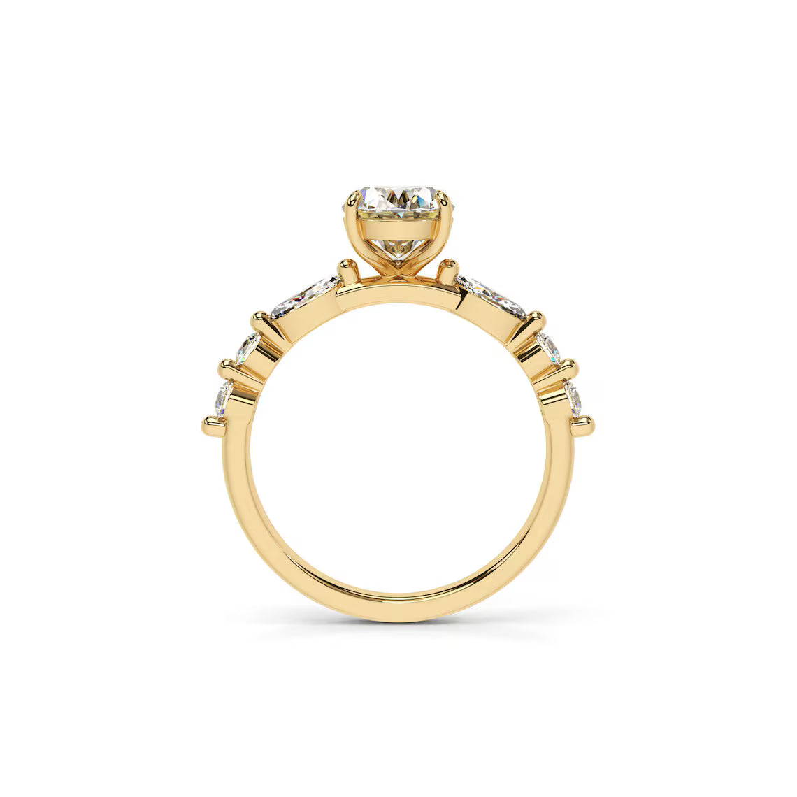1.5, 2.5 , 3CT Oval Cut Lab Diamond Accent Ring , Promise Ring For Her, Travel Ring, Silver Promise Ring, Wedding Ring