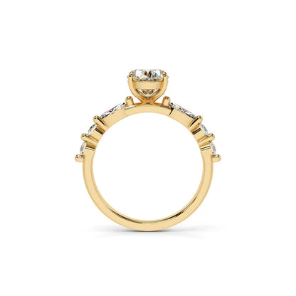 1.5, 2.5 , 3CT Oval Cut Lab Diamond Accent Ring , Promise Ring For Her, Travel Ring, Silver Promise Ring, Wedding Ring