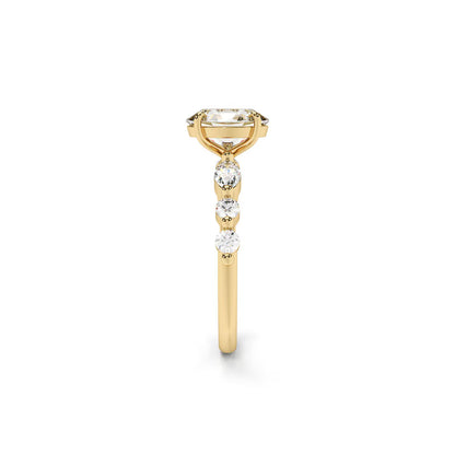 1.5, 2.5 , 3CT Oval Cut Lab Diamond Accent Ring , Promise Ring For Her, Travel Ring, Silver Promise Ring, Wedding Ring