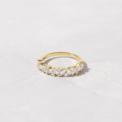 Multi Stone Ring, Diamond Wedding Band, Marquise Ring, Womens Gold Ring, Stacking Ring, Sterling Silver Ring, Promise Ring, Diamond Ring,