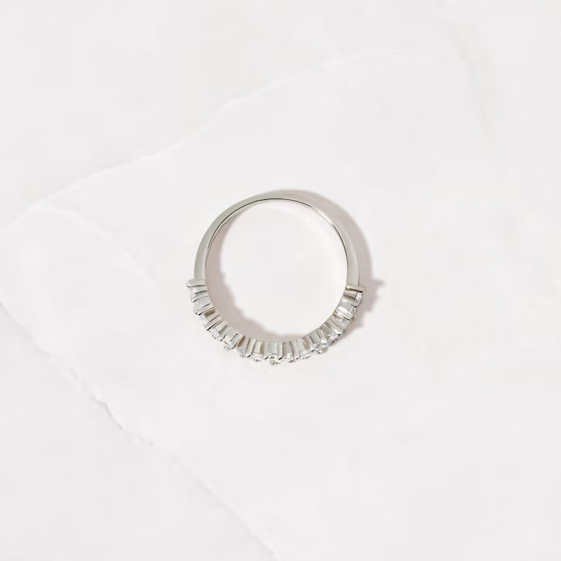Multi Stone Ring, Diamond Wedding Band, Marquise Ring, Womens Gold Ring, Stacking Ring, Sterling Silver Ring, Promise Ring, Diamond Ring,