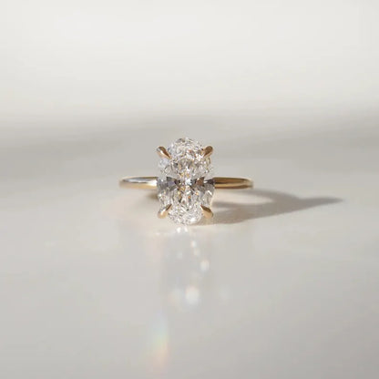 2.55 Ct Oval Cut Moissanite Engagement Ring, Oval Cut Ring, Elongated Oval, Moissanite Engagement Ring, Ice Crushed Oval