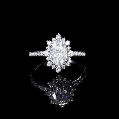 2.0ctw Gold Statement Ring, Moissanite Diamond Ring Engagement Ring Promise Ring Gold Wedding Ring Women Ring, Handmade Jewelry Gift for Her