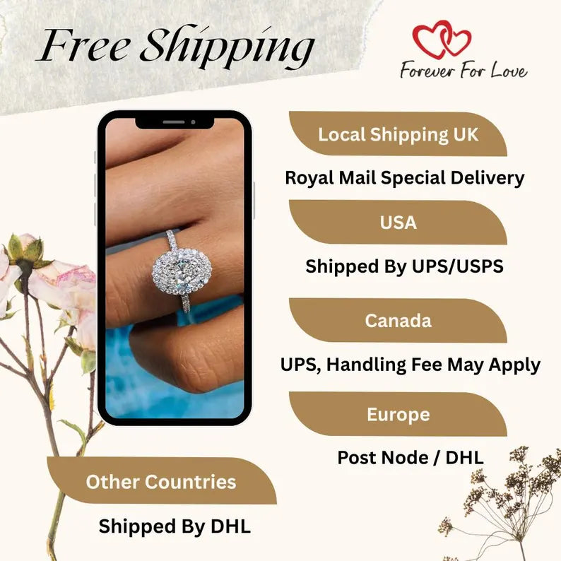 4 Carat lab grown Oval diamond engagement ring D VVS2 diamond ring with accent engagement ring, proposal ring promise Ring
