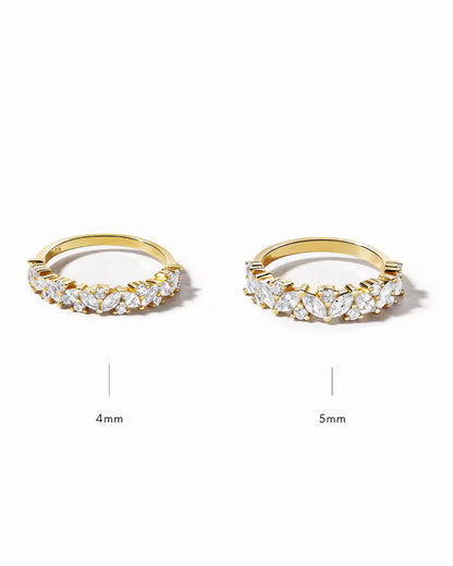 Multi Stone Ring, Diamond Wedding Band, Marquise Ring, Womens Gold Ring, Stacking Ring, Sterling Silver Ring, Promise Ring, Diamond Ring,