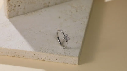 925 Sterling Silver Promise Heart Ring For Her, Custom Heart-Shaped Cubic Zirconia Ring Engagement Ring, Anniversary Ring,Valentine Day Gift