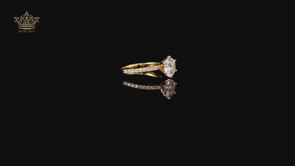 1.2ctw Gold Engagement Ring, Moissanite Diamond Ring Promise Ring Statement Ring Gold Wedding Ring Women Ring, Handmade Jewelry Gift for Her