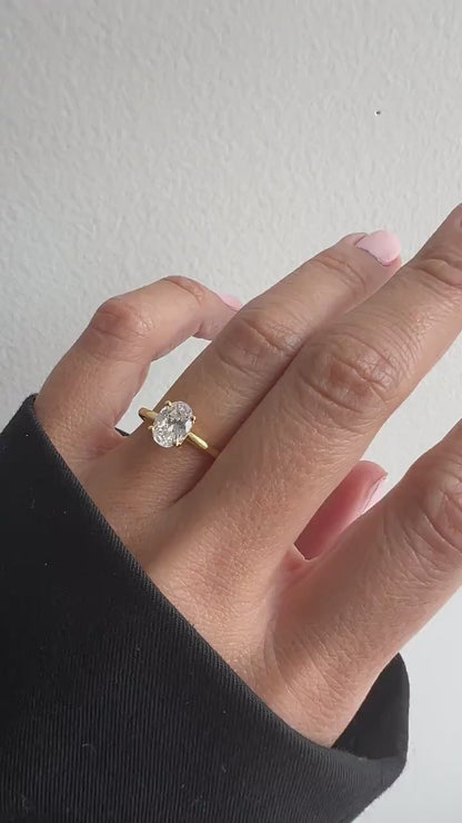 Oval Ring, CZ Ring, Promise Ring, Wedding Ring, Engagement Ring, Anniversary Ring, Diamond Ring, Cubic Zirconia Ring Gold Ring, Gift for Her